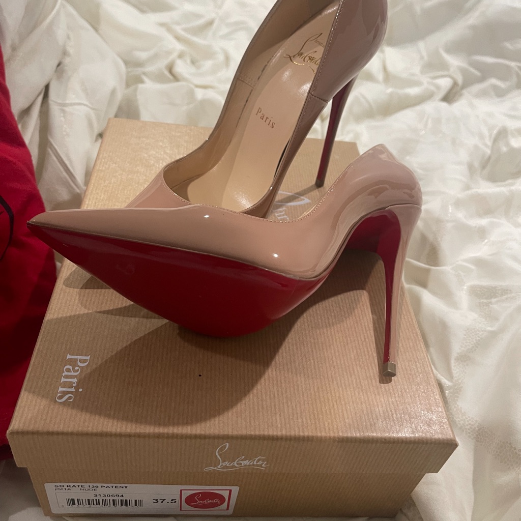 Christian Louboutin | Shoes | Christian Louboutin Tan 75 | Poshmark